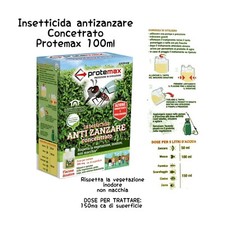 Insetticida AntiZanzare 100ml Concentrato Zanzare Mosca Zecca Pulce Protemax