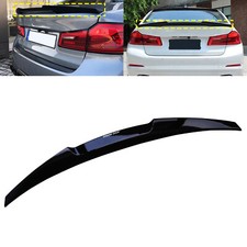 M4 Stil Spoiler Heckspoilerlippe Schwarz Glanz für BMW 5er F90 G30 Bj. 2017-2023