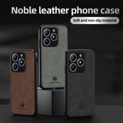For Realme C61 C63 Shockproof Luxury Retro Leather Magnetic Soft Flexible Case