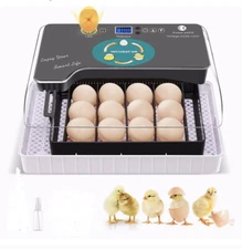 Egg Incubator, Automatic Eggs Turner Digital Poultry Hatcher w/ Temp Control
