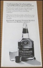 1970 Seagram's Benchmark Bourbon Whiskey Print Ad Advertisement Clipping VTG