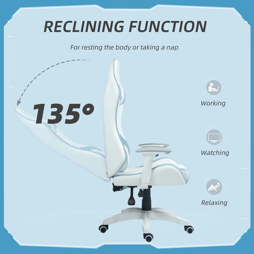 Gaming Chair, Racing Gamer Chair, Reclining Faux Leather Computer Chair - Picture 5 of 9