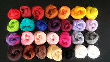 Shep's 28 Color Merino Wool Felting Kit  Multiple Colors Sampler Needle/Wet Felt