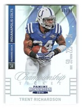 2014 Panini Contenders Trent Richardson /99 Colts Championship Ticket Silver