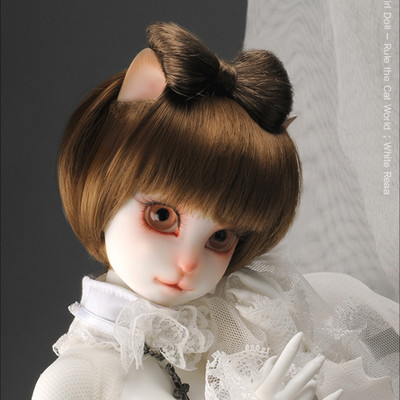 [Dollmore] Cat Wig, MSD, 18-20 cm 7-8 inch SG Short Cut Cat Wig (Brown)