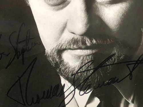 Fotografía vintage firmada a mano de Thomas Stewart 8”x10” cantante de ópera 1928-2006 - Imagen 3 de 3