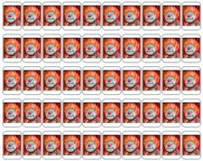 50 Heat Miser Envelope Seals / Labels / Stickers, 1" by 1.5"