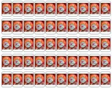 50 Heat Miser Envelope Seals / Labels / Stickers, 1" by 1.5"