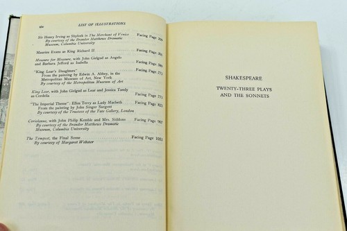 1953 Shakespeare 23 Plays and the Sonnets Revised Edition Reference Text Book - Picture 11 of 12