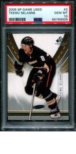 2009 SP GAME USED #2 TEEMU SELANNE DUCKS HOF POP 1 PSA 10 Anaheim Ducks Finland