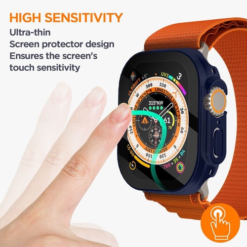 For Apple Watch Series 8 41mm Matte Clear Hard PC Screen Protector Full Case - 第 6/6 張圖片