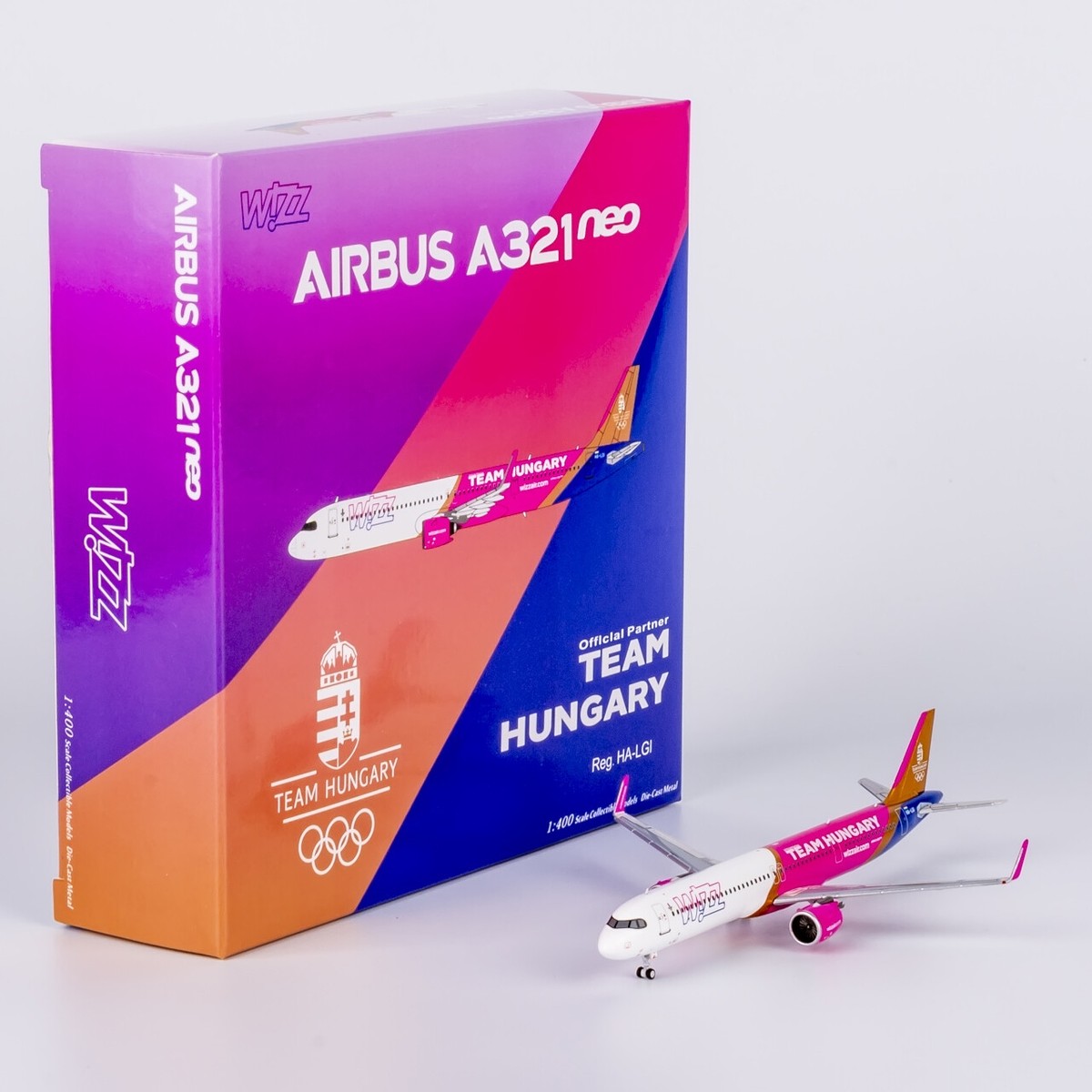 1:400 NG Models Wizz Air Hungary Airbus A321neo Diecast Aircraft