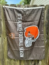 CLEVELAND BROWNS Season Ticket Holder  Always Football Season BANNER FLAG 4’x3’
