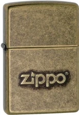 Zippo Windproof Antique Lighter With Zippo Logo Stamped, 28994, New In Box
