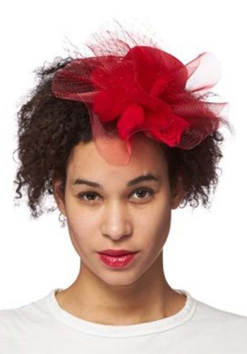 Red Burst Trim Fascinator Hat | eBay