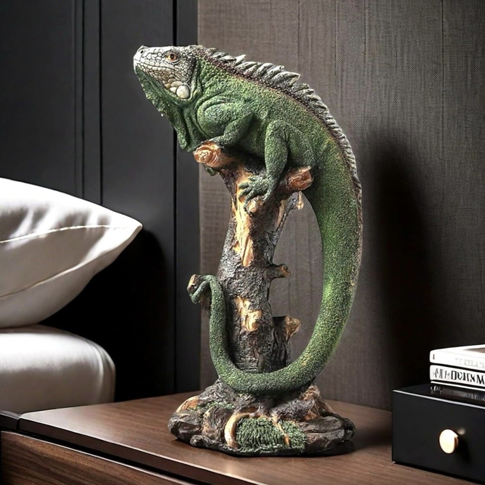 14 Inch Lizard Statue Resin Sculpture Decor Figurines for Home Decor Accents