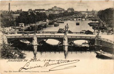 CPA AMSTERDAM Amstel met Blauwbrug, NETHERLANDS (624236)