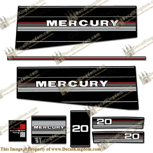Mercury 1989 - 1990 Outboard Decal Kit (Multiple Sizes Available)3M Marine Grade - Picture 1 of 13