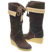 Marc Jacobs  Stivali Mid Calf Suede Wedge Boots  9/m Nib