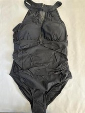 Unbranded Halter One Piece Bathing Suit Color Black Size Medium NEW