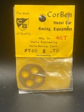 CorBen  746 Spur Gear Brass 46 Tooth Vintage Slot Car