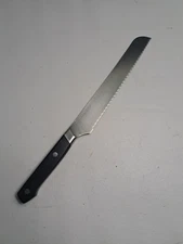 Misen Serrated Bread Knife 9.5 In High Carbon Steel Serrated Black