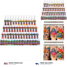 Solong Tattoo Ink Set 54 Complete Colors Pigment Kit 1/6oz 5ml Tattoo Suppl...
