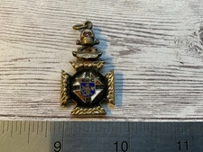 ORIGINAL ANTIQUE KNIGHTS OF COLUMBUS SKULL PENDANT