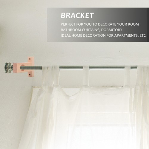 Soporte de cortina de madera 2 piezas abrazadera de varilla soporte de cortinas de poste pequeño - Imagen 5 de 12