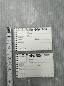 NEO GEO SNK name phone address CARD ONLY LOT/2