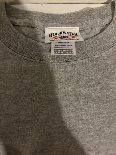 Rare Blackwater long sleeve Shirt Size 2XL Grey Gray - Afbeelding 5 van 8