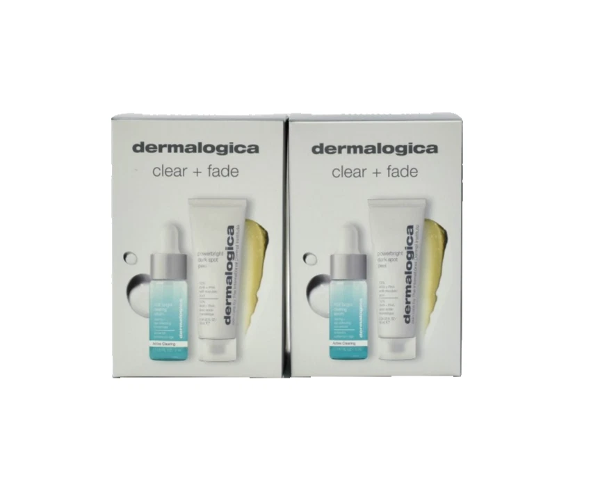 Dermalogica Clear+Fade Powerbright Dark Spot Peel/Age Bright Serum [2 Pack] *NIB