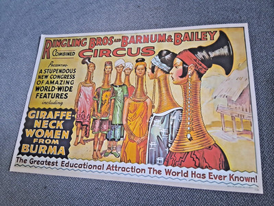 1933 REPRINT 43x63 Strobridge Litho Plakat RINGLING BROS BARNUM BAILEY CIRCUS