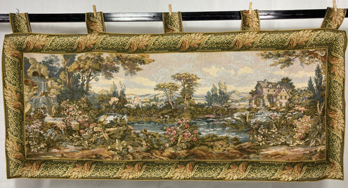 Vintage French Beautiful Forest Nature Scene Wall Hanging Tapestry 210x91 cm