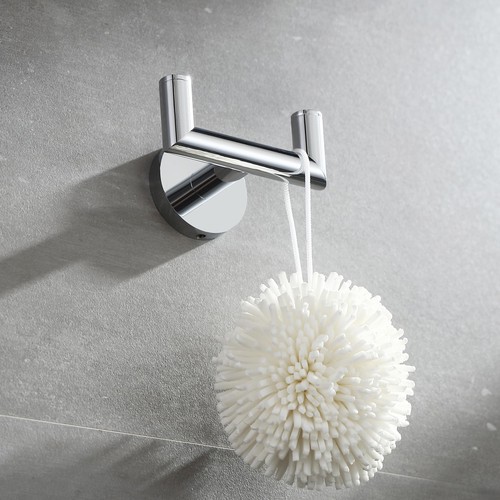 Towel Hook, Coat Hooks for Bathroom and Kitchen, Modern Double Robe Hook Wall... - Picture 4 of 6