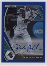 2021 Panini Prizm Draft Picks Blue 9/99 Parker Chavers #PDP196 Auto 07ke