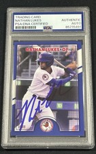 2022 Buffalo Bisons Signed Nathan Lukes Autographed Auto Card Blue Jays PSA COA
