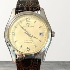 Orient Star 597302-70 CS Automatic 21 Jewels Ivory 33.5mm Watch Working