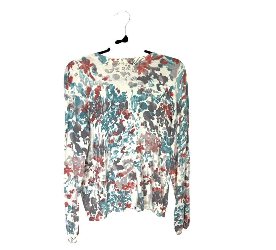 Cárdigan Jones New York talla XL multicolor acuarela ambiente bloomcore fairy grunge Foto 4 de 4