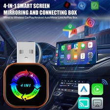 4 IN 1 2026 Newest CarPlay Adapter Wireless CarPlay Auto Mirror Link Plug  Play