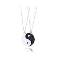 DOYYCA Best Friend Necklace for 2 Girls Magnetic Matching Friendship Yin Yang