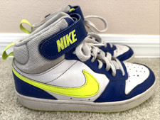 Nike Big Kids Shoes Sneakers Court Borough Mid 2 Blue Green White HJ9241-488 4Y