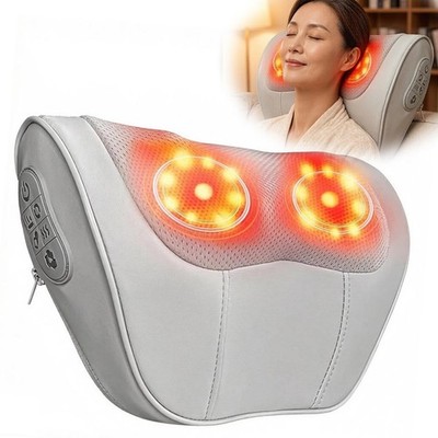 Neck Shoulder Massager with Heat Shiatsu Electric Massage Pillow