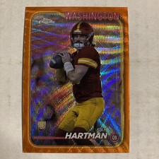 2024 Topps Chrome Orange Wave Refractor Sam Hartman ROOKIE 21/25 X1