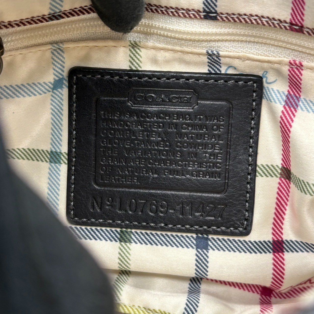 Authentic COACH Leather Handbag Shoulder Bag Black Gold Vintage 11427 i thumbnail 15