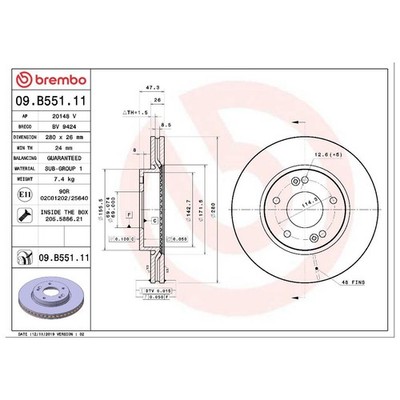 Brembo 2 Bremsscheiben + 1 Satz Beläge vorne 25994720