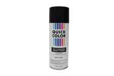 Quick Color Flat Black General Purpose Interior Exterior Spray Paint 10 Oz.