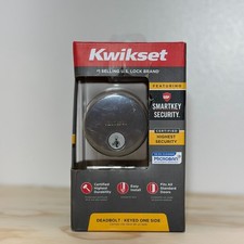 Kwikset SmartKey Deadbolt Lock Keyed One Side High Security