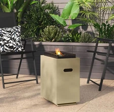 1lb Rectangular Outdoor Gas Fire Pit By Room Essentials. New In Box. Ships Free!
