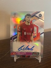 2022-23 Topps Finest UEFA Bobby Clark Rookie Auto Card No. A-KG LIVERPOOL. rookie card picture